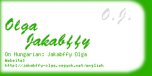 olga jakabffy business card